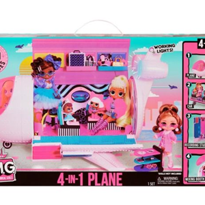 اسباب بازی هواپیمای 4 در 1 LOL Surprise سری MGA - LOL Surprise - OMG Plane 4-in-1 _اسباب بازی عروسک دخترانه